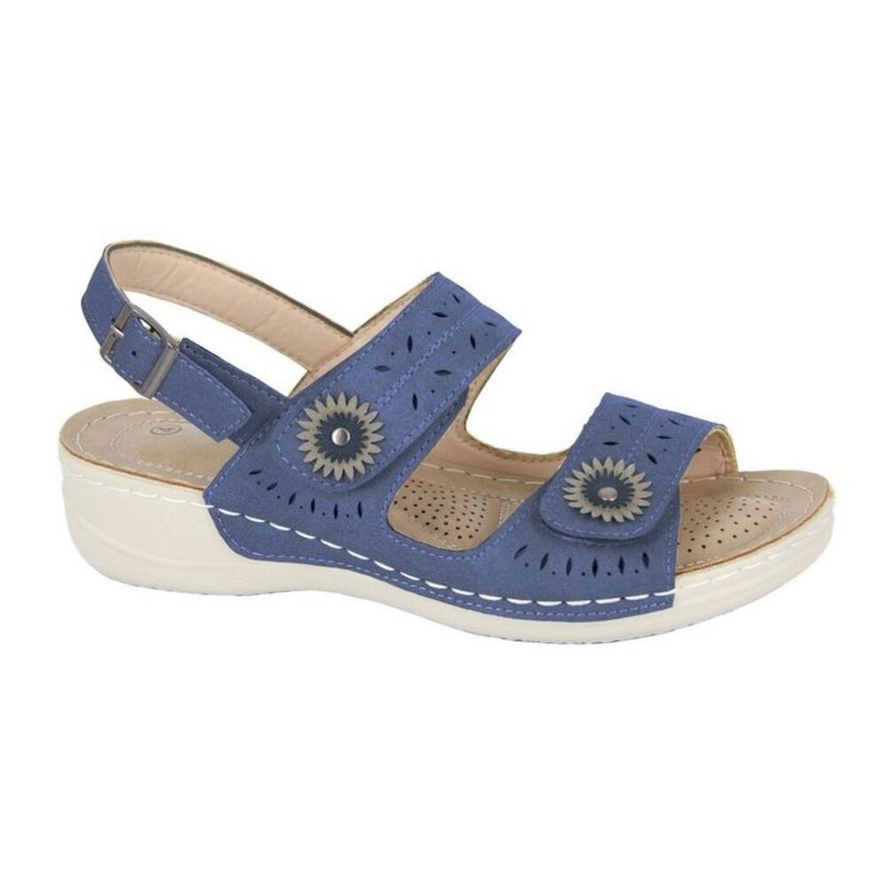 Boulevard Womens/Ladies Interlaced Sling Back Sandals / Blue